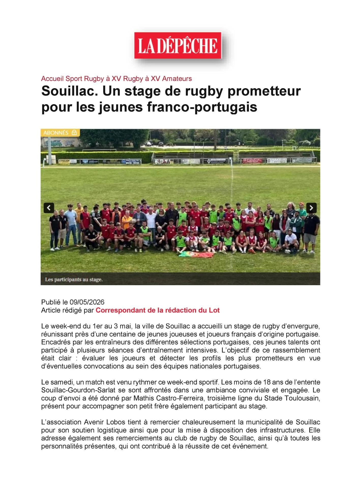 Avenir Lobos dans la Presse