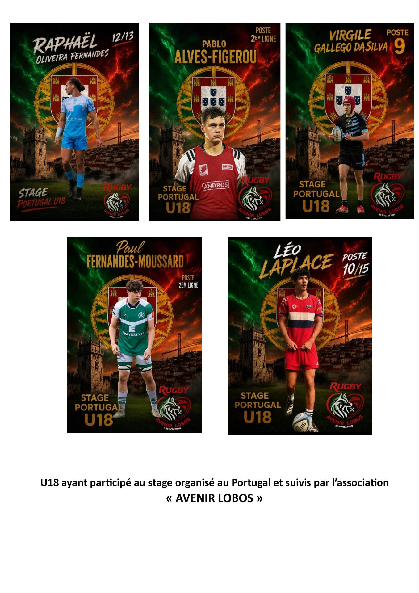 U18 ayant participe au stage de preselection 1